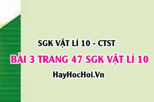 Giải bài 3 trang 47 SGK Vật lí 10 Chân trời sáng tạo
